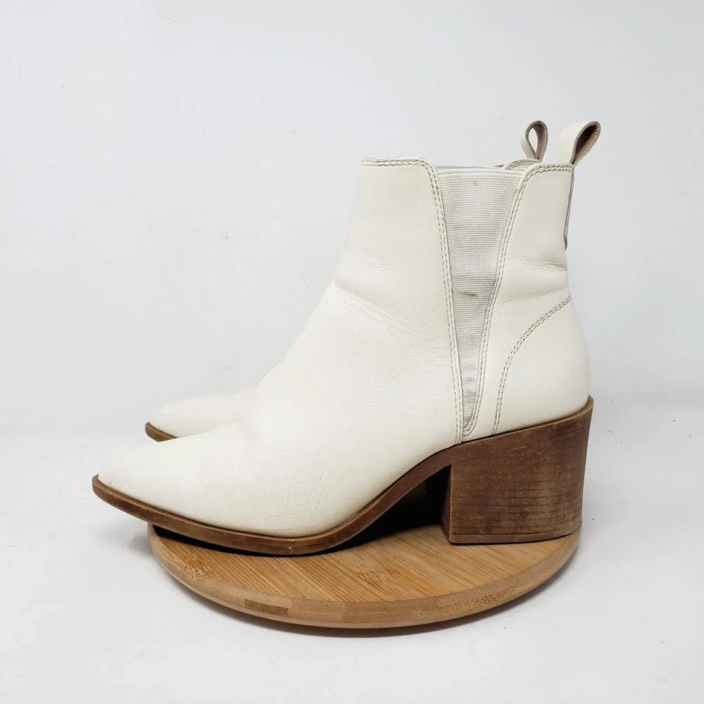 Steve Madden Ankle Boots Womens 9 Audience Bone Western Chelsea Shoes‎ Bootie